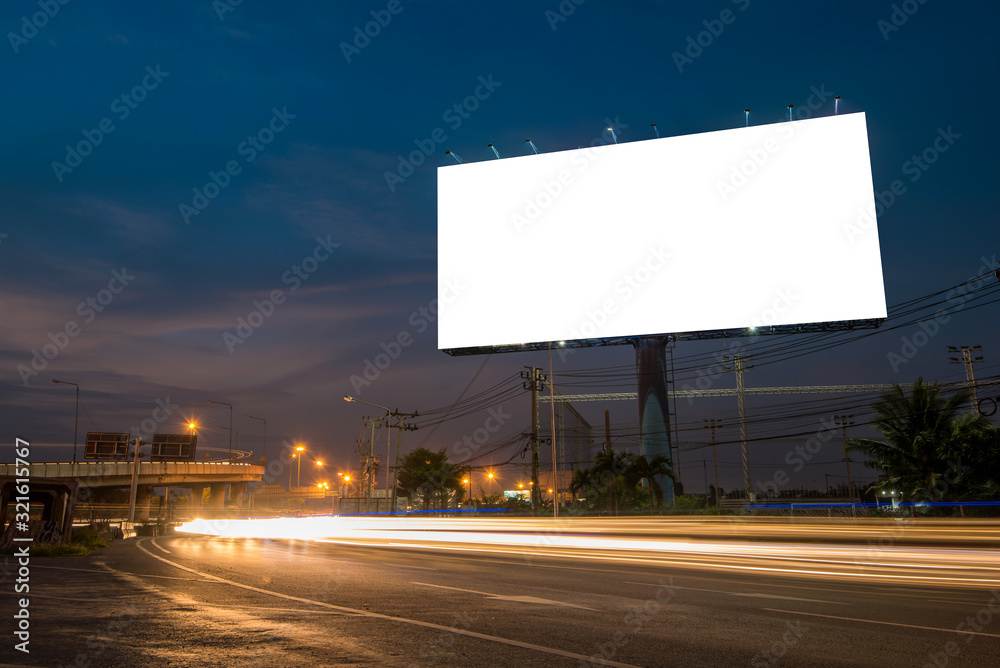 billboard blank for outdoor advertising poster or blank billboard for advertisement.	 - obrazy, fototapety, plakaty 