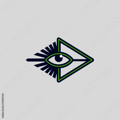  eye  logo geometric design triangle