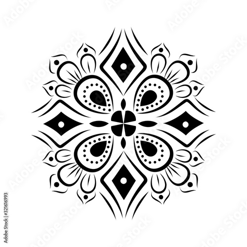 Simple flat design illustration mandala ornament