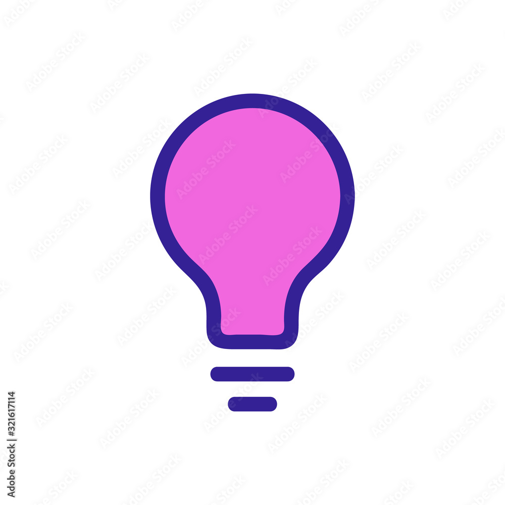 Light bulb idea icon vector. Thin line sign. Isolated contour symbol illustration Light bulb idea icon vector. Thin line sign. Isolated contour symbol illustration