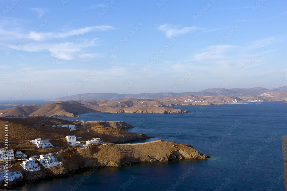Astypalea island -  Beautiful landscape, view from Chora at dusk - Dodecanese Islands