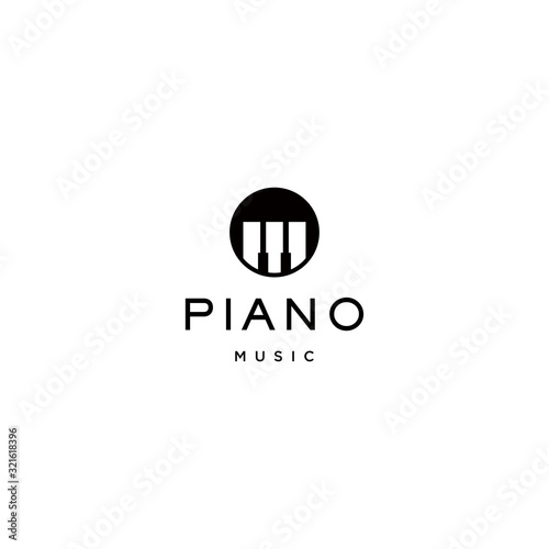 Piano logo icon illustration vector template