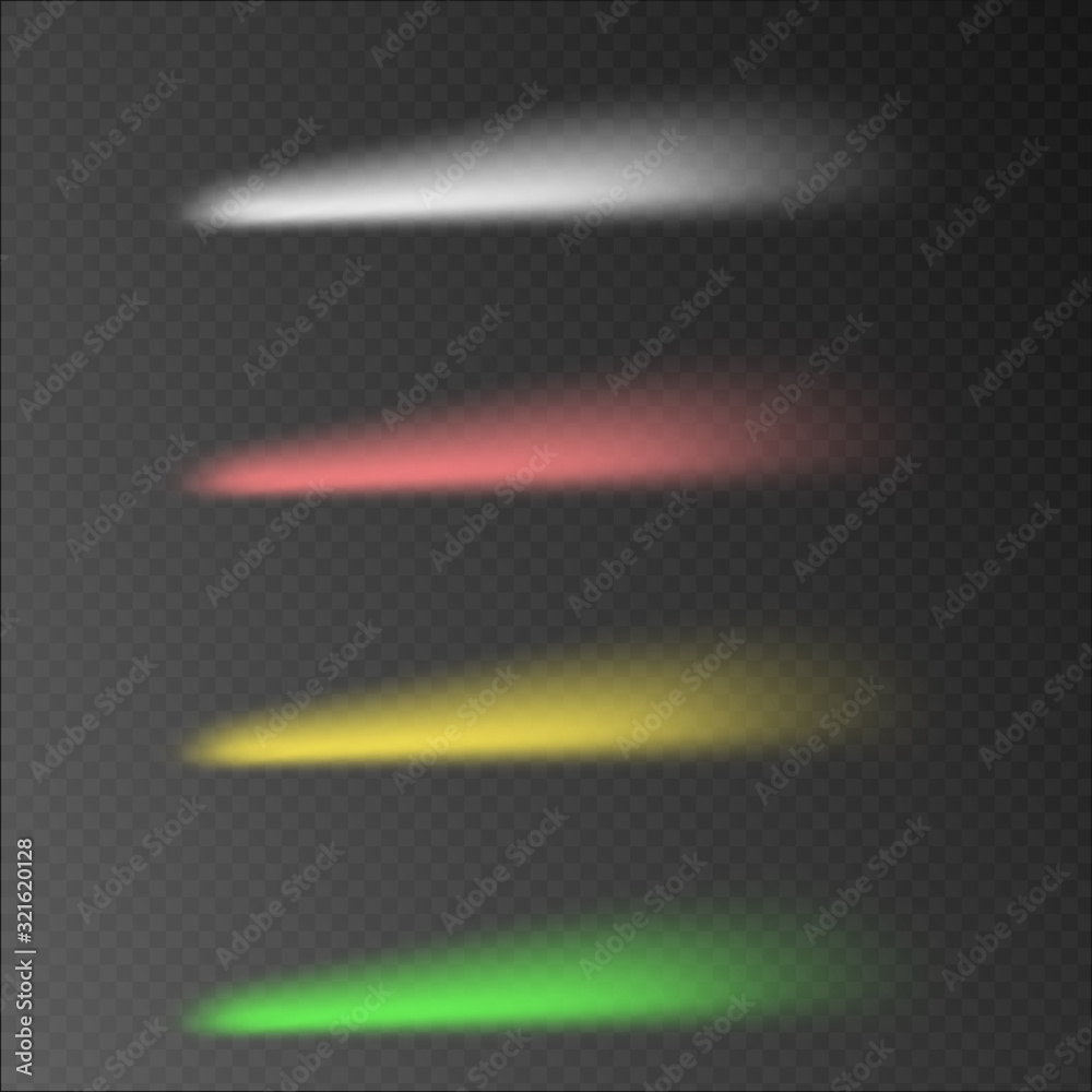 Multicolored rays on a transparent background, vector background, EPS10