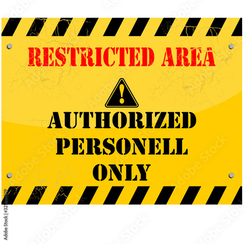 restricted area, prohibition sign,vector