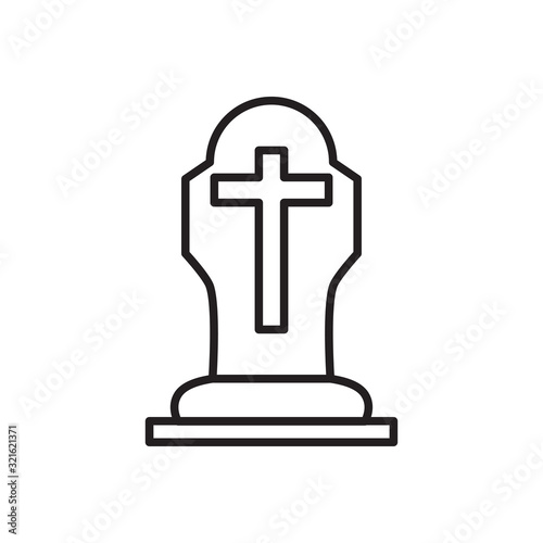 tombstone icon design vector logo template EPS 10