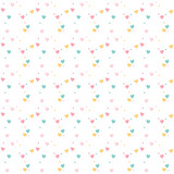 Seamless hearts patterns. Cute background for Valentine's Day. Vector illustration.