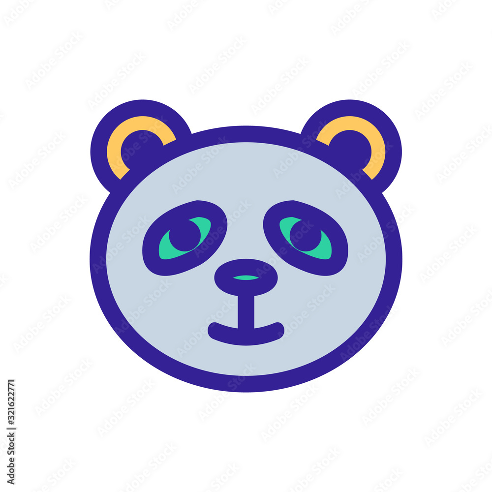 Panda icon vector. Thin line sign. Isolated contour symbol illustration Panda icon vector. Thin line sign. Isolated contour symbol illustration
