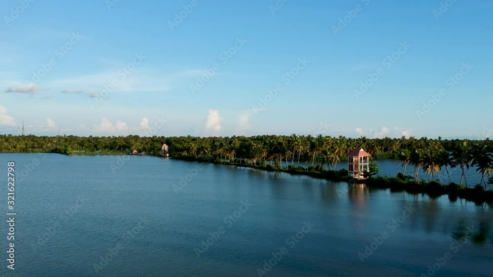 Beautiful sunset,vembanad lake water,coconut trees , Beautiful sunset,vembanad lake water,coconut trees ,