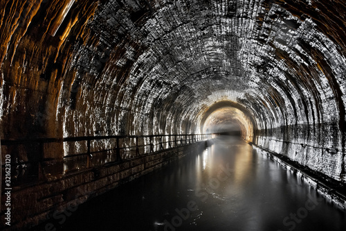 Abandoned canalization under city