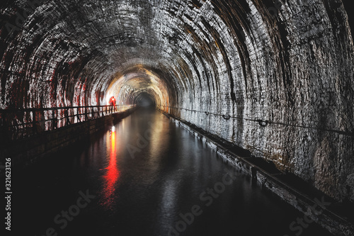 Fotografie, Obraz Abandoned canalization under city