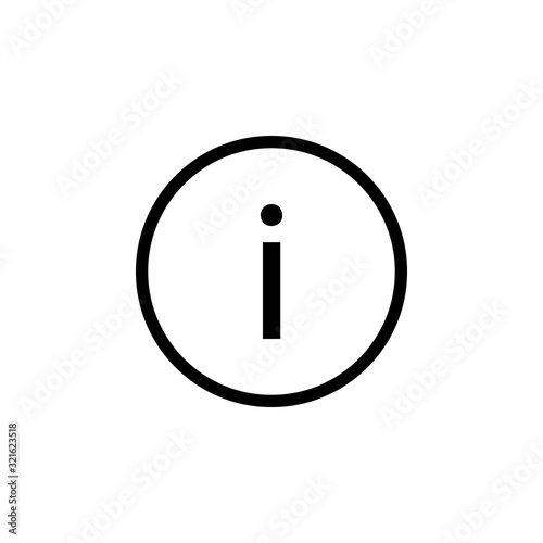 Information icon question, holding service sign outline icon black white in circle, for vector of appbutton photo