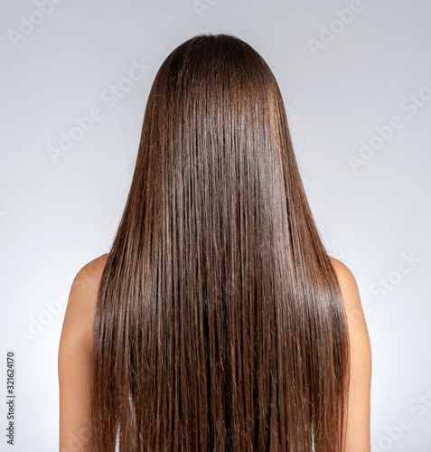 Portrait of a woman with a beautiful long hair.