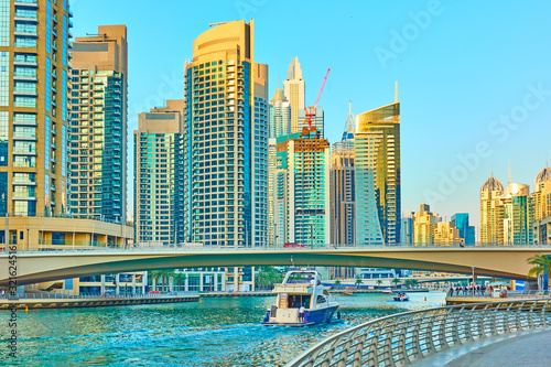 Modern towers of Dubai Marina