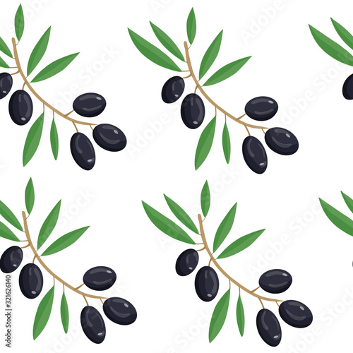 Seamless  pattern. Vector olive branch.  Olive oil. olive ornament. Paper design