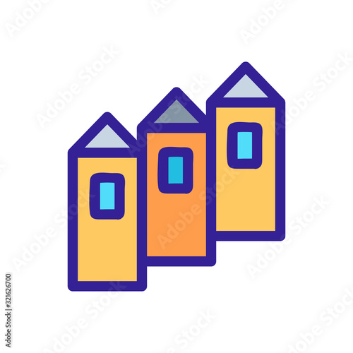 House icon vector. Thin line sign. Isolated contour symbol illustration