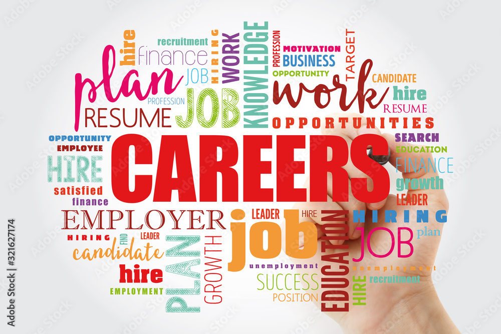 CAREERS word cloud collage, business concept background CAREERS word cloud collage, business concept background