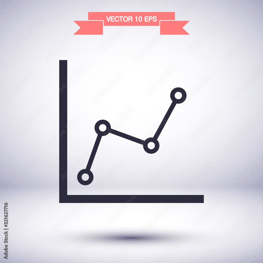Chart vector icon , lorem ipsum Flat design Chart vector icon , lorem ipsum Flat design