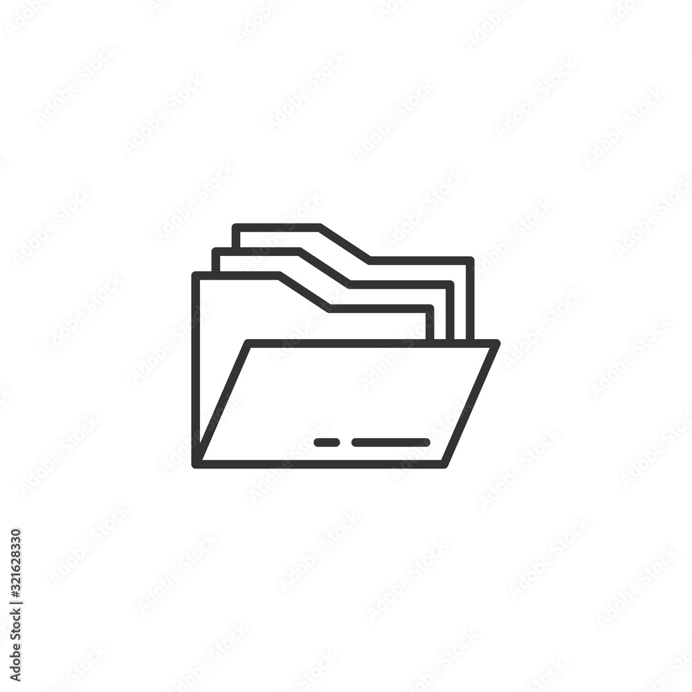 File folder icon in flat style. Documents archive vector illustration on isolated background. Storage business concept. File folder icon in flat style. Documents archive vector illustration on isolated background. Storage business concept.