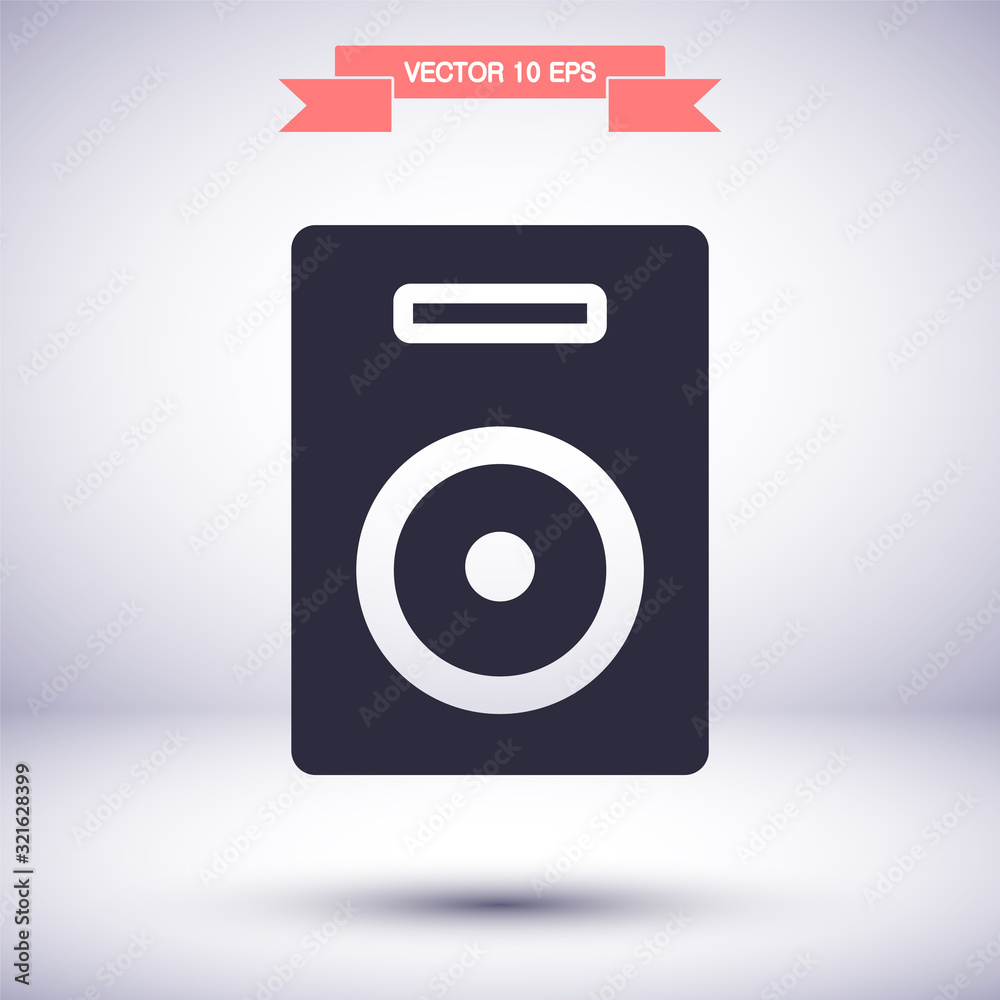 Loudspeaker vector icon , lorem ipsum Flat design