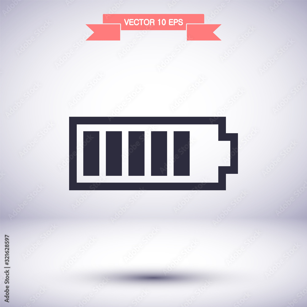 Battery vector icon , lorem ipsum Flat design Battery vector icon , lorem ipsum Flat design