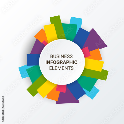 Infographic business concept design with icons and options or steps. Can be used for flow charts, presentations, web sites, banners, printed materials. EPS 10