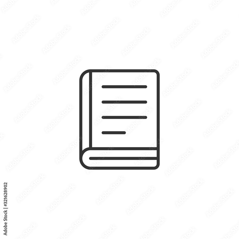 Document book icon in flat style. Paper sheet vector illustration on white background. Notepad document business concept. Document book icon in flat style. Paper sheet vector illustration on white background. Notepad document business concept.