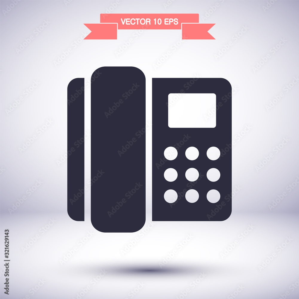 Home phone vector icon , lorem ipsum Flat design Home phone vector icon , lorem ipsum Flat design