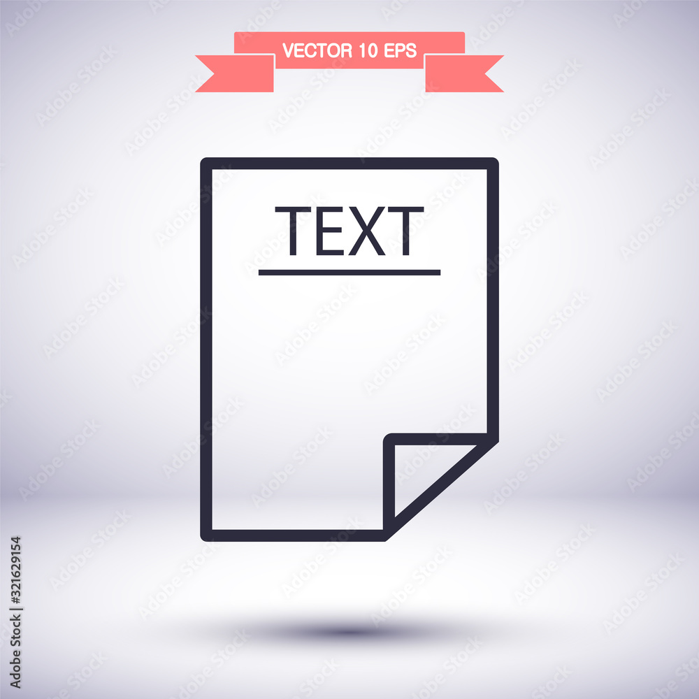 Text vector icon , lorem ipsum Flat design Text vector icon , lorem ipsum Flat design