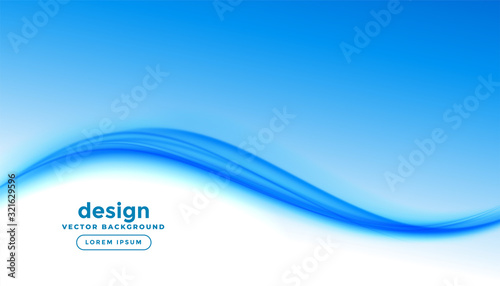 elegant business style blue wave presentation background