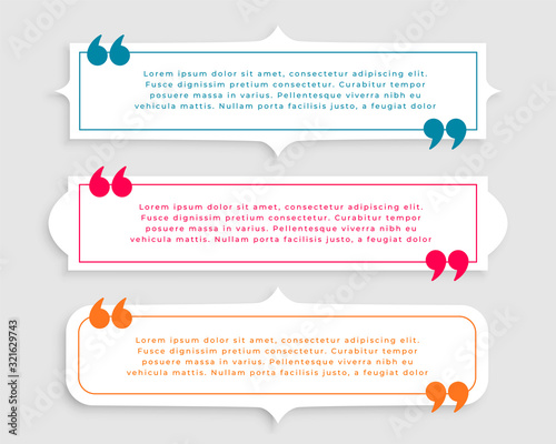 three vintage style quotes template design set