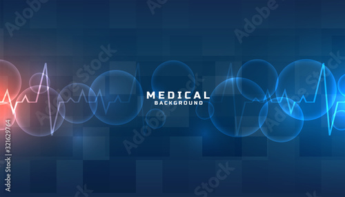 blue medical and healthcare background design illustration