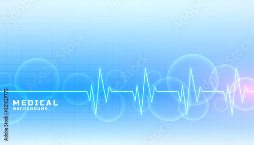 medical and healthcare concept banner in blue color
