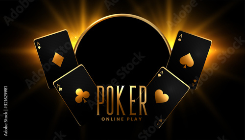 casino poker game background in black and gold colors