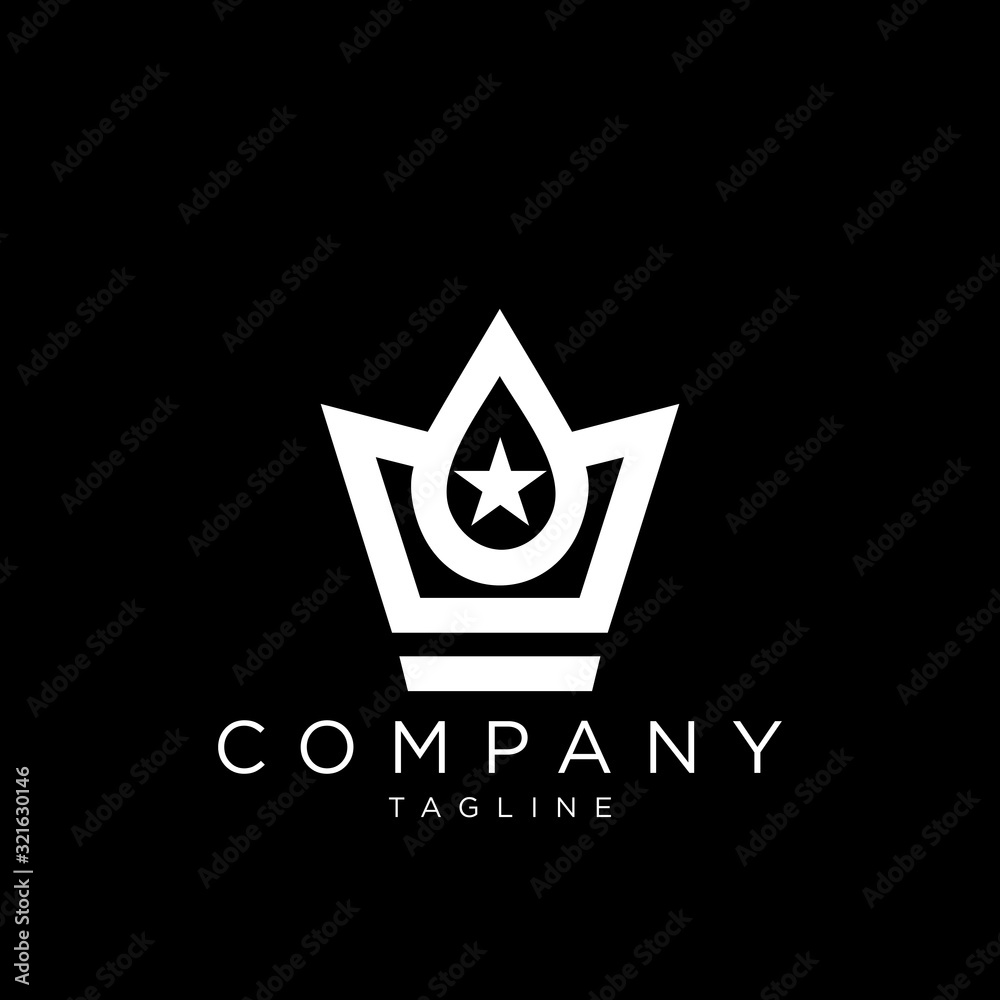 Fototapeta premium star oil king logo design
