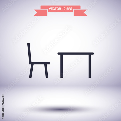 Tableicon vector icon , lorem ipsum Flat design photo