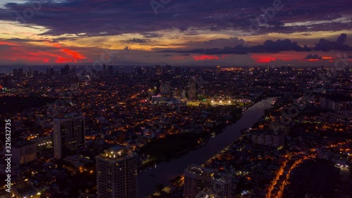 Wallpaper Mural Aerial Philippines Time Lapse Manila Downtown Mandaluyong City Sunset September 2019 4K  Aerial time lapse video of downtown Manila in the Philippines in Mandaluyong City district during a be Torontodigital.ca