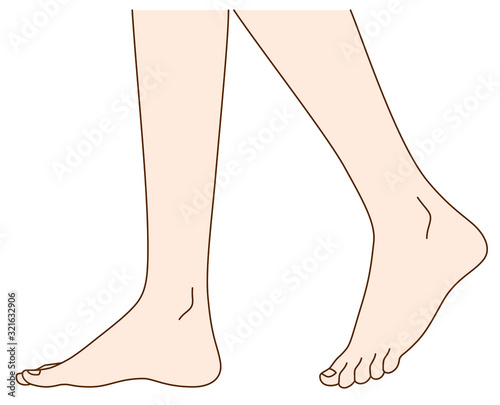 女性の足元