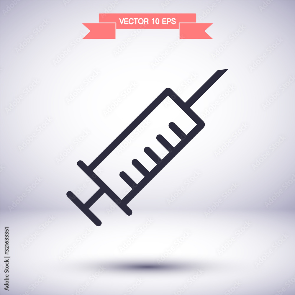 Syringe vector icon , lorem ipsum Flat design Syringe vector icon , lorem ipsum Flat design
