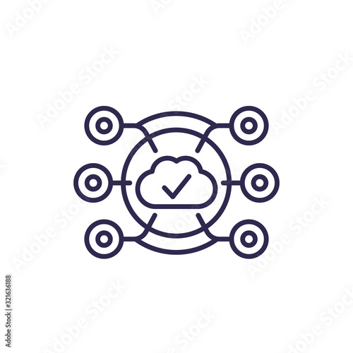 Edge Computing vector line icon