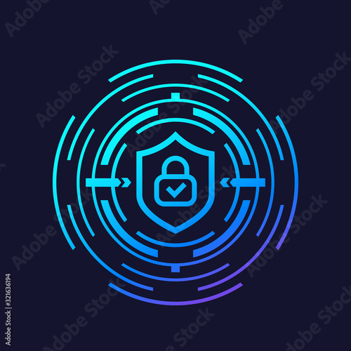 encryption concept, vector design