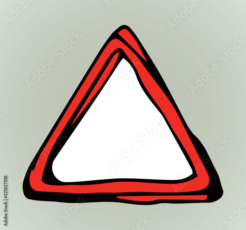 Sign road works. Vector drawing