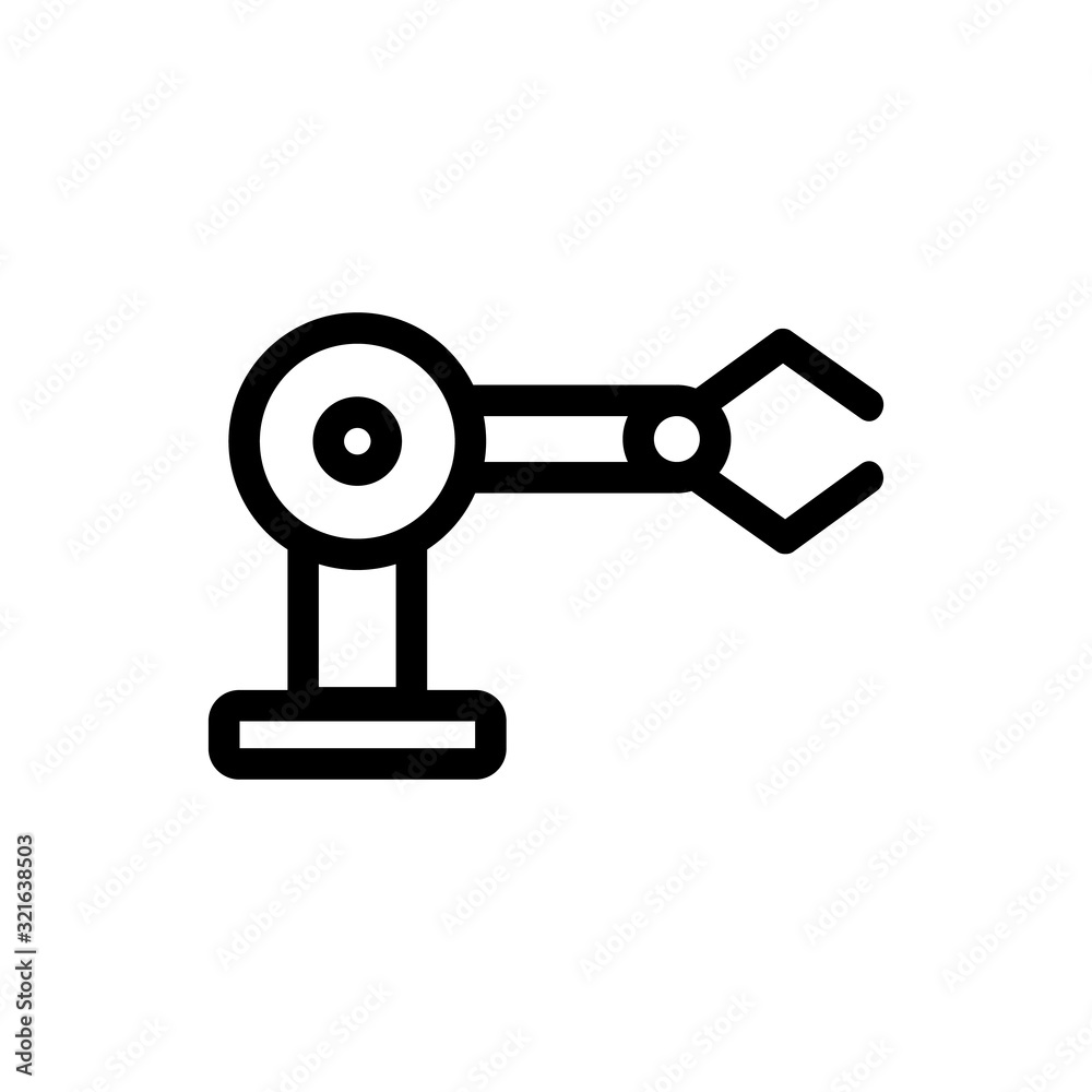 Robot icon vector. Thin line sign. Isolated contour symbol illustration