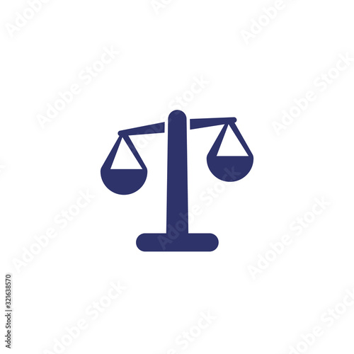 Ethics vector icon with scales