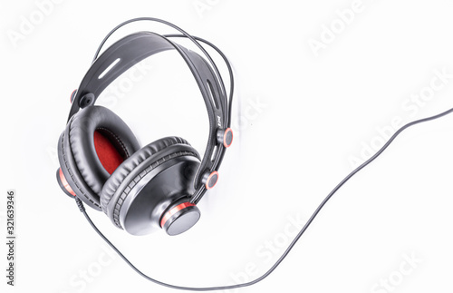 High-quality headphones on a white background.
