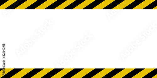 Black and yellow line striped. Caution tape. Blank warning background. warning sign. Background with space for text writing. Vector illustration