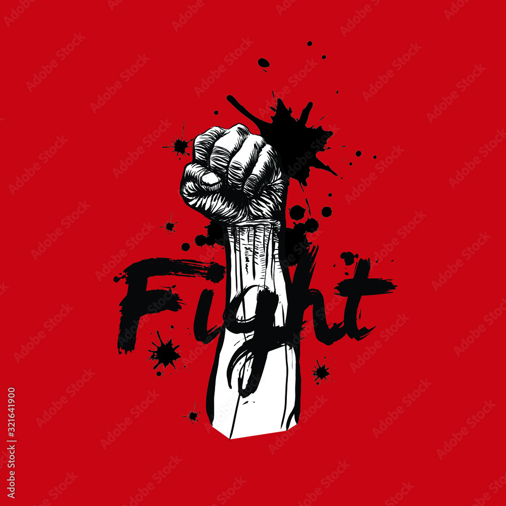 vector illustration of a human fist.