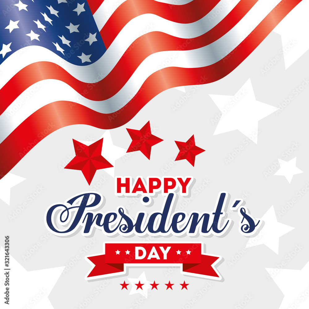 Flag design, Usa happy presidents day united states america independence nation us country and national theme Vector illustration