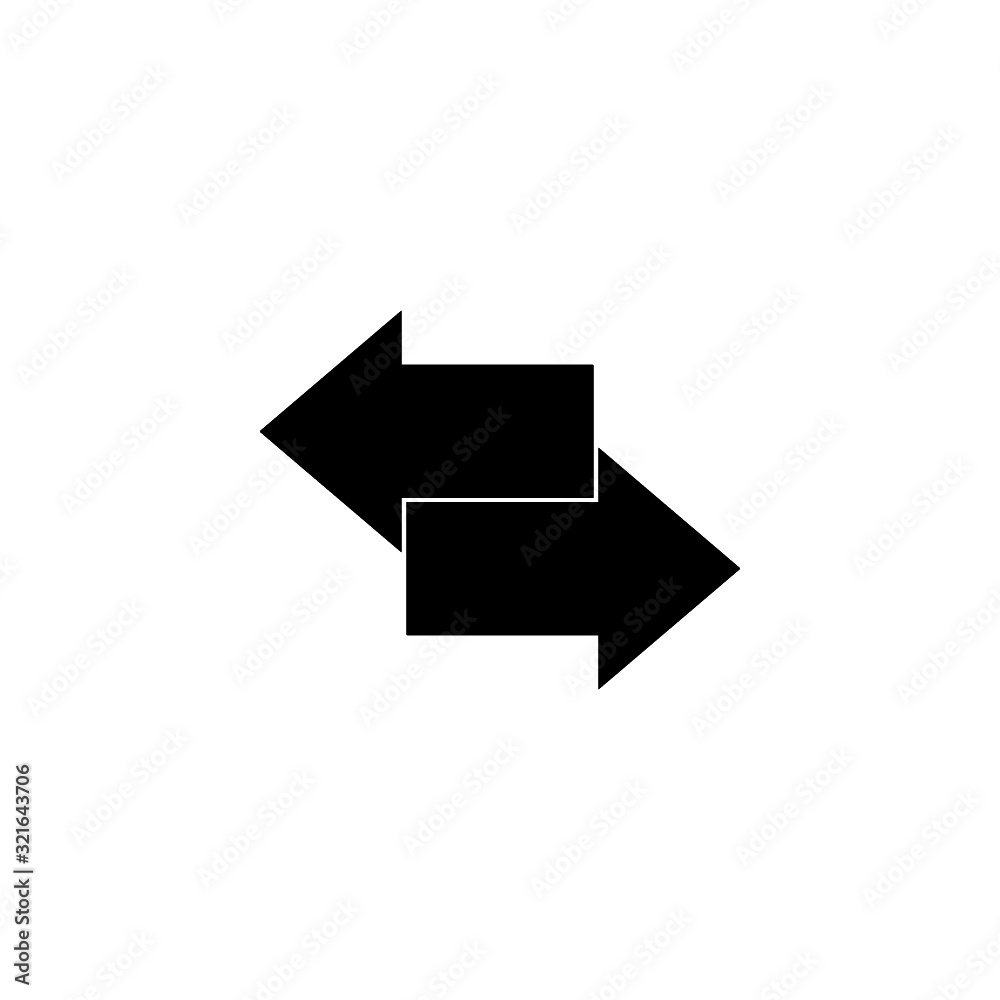 Exchange icon isolated on white background, Exchange arrow icon Exchange icon isolated on white background, Exchange arrow icon
