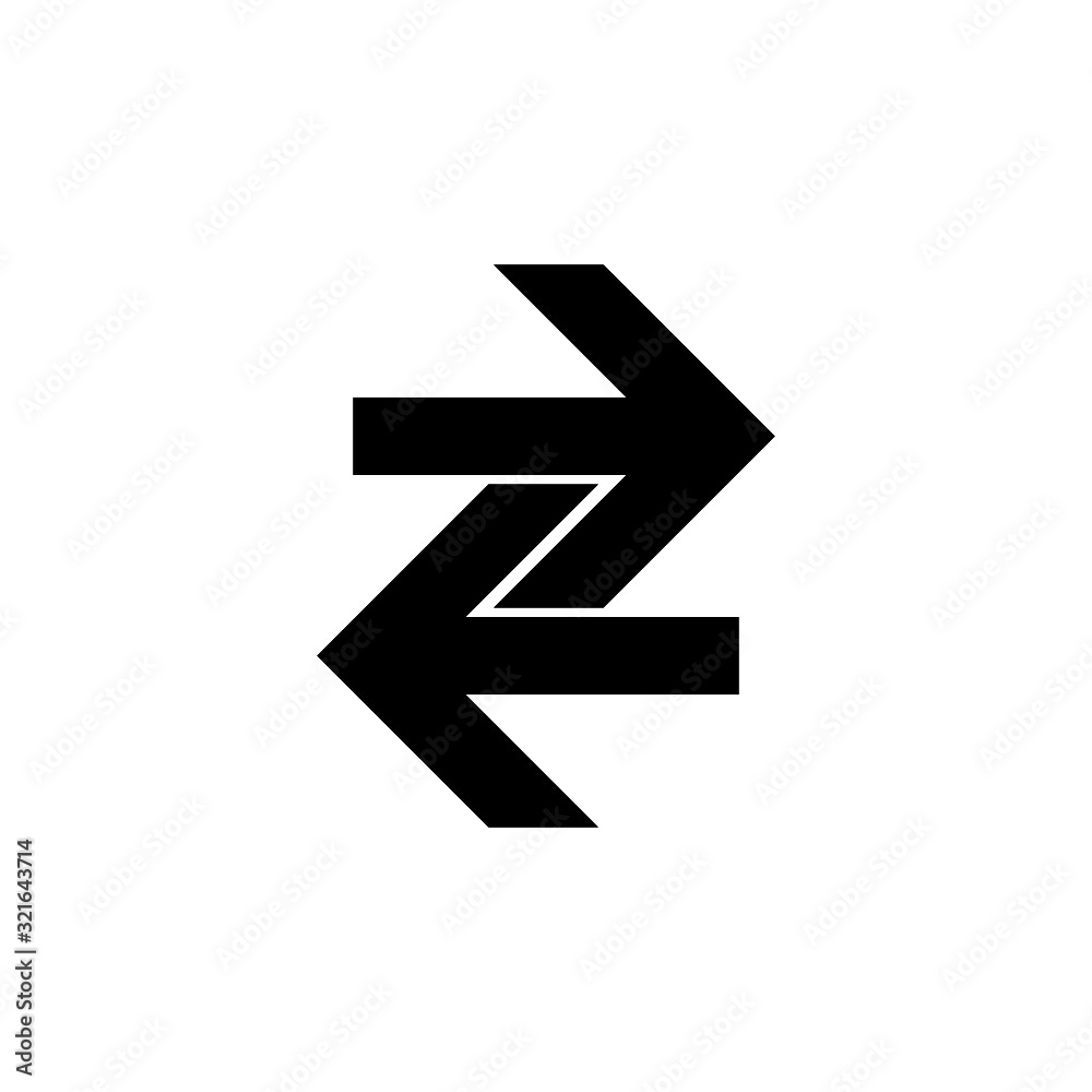 Exchange icon isolated on white background, Exchange arrow icon Exchange icon isolated on white background, Exchange arrow icon