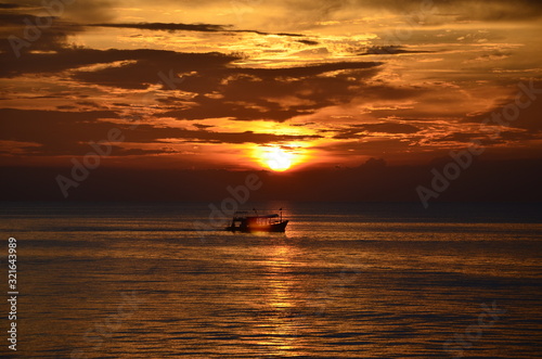 sunset on the sea
